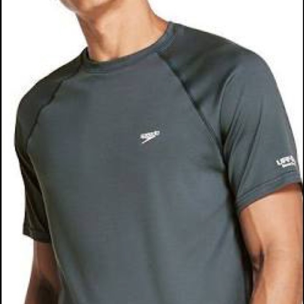 SPEEDO Blue Swim Tee with UPF Protection NWTSize S